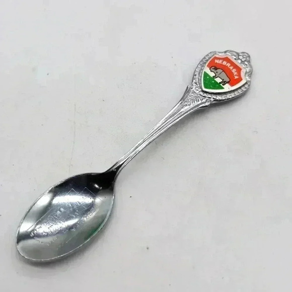 Vintage Nebraska Souvenir Engraved spoon. Kitschy cool. - Picture 1 of 5